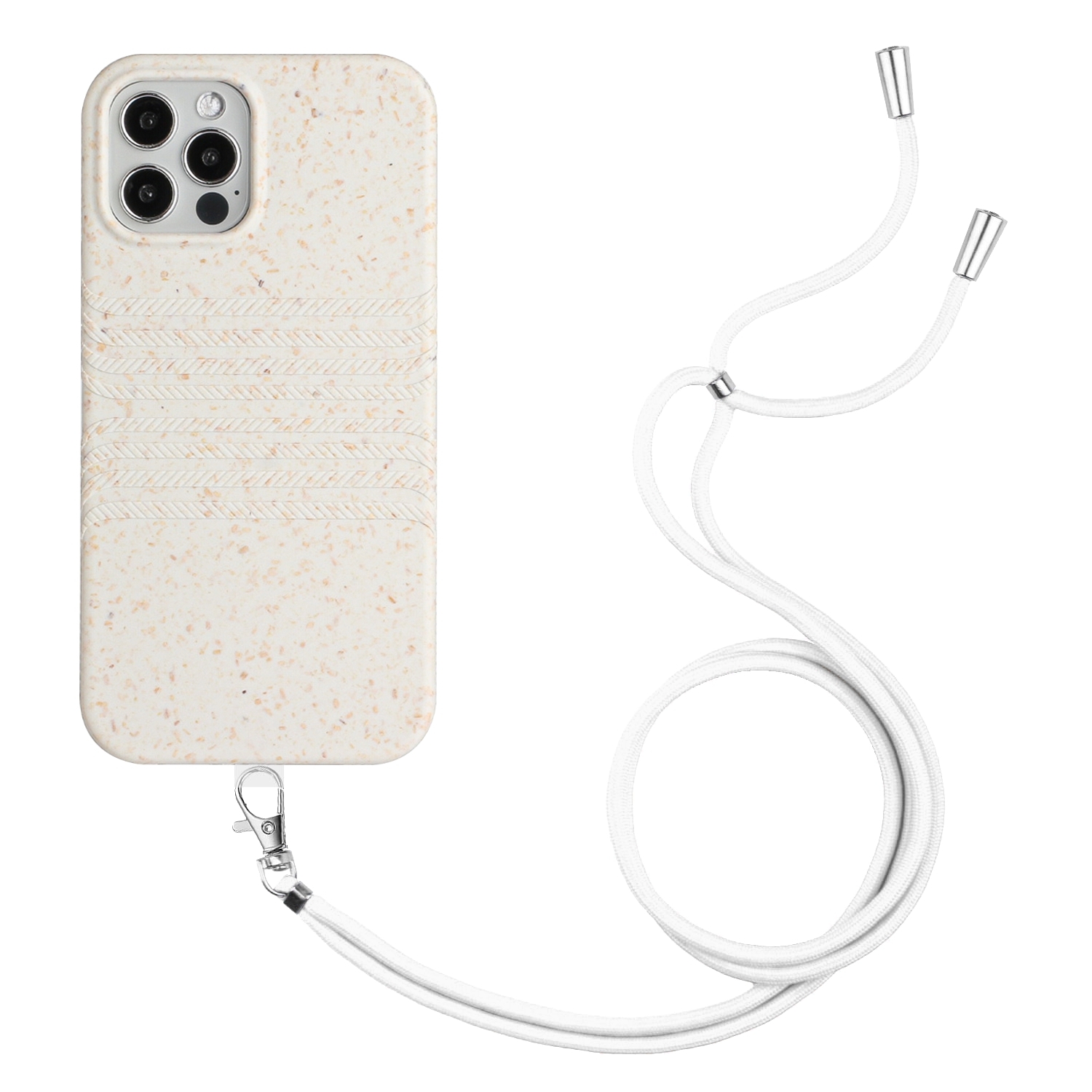 For iPhone 11 Pro Wheat Straw Material Degradable TPU Phone Case with Lanyard(White) For iPhone 11 Pro Wheat Straw Material Degradable TPU Phone Case with Lanyard(White)
