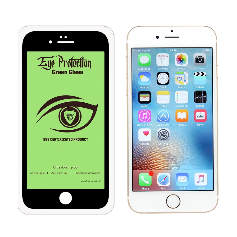For iPhone 6 Plus MIETUBL 9H Hardness Eye-caring Anti-glare Green Light Tempered Glass Film(Black) For iPhone 6 Plus MIETUBL 9H Hardness Eye-caring Anti-glare Green Light Tempered Glass Film(Black)