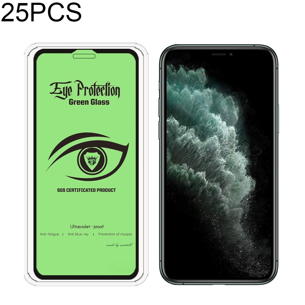25 PCS For iPhone 11 Pro Max MIETUBL 9H Hardness Eye-caring Anti-glare Green Light Tempered Glass Film 25 PCS For iPhone 11 Pro Max MIETUBL 9H Hardness Eye-caring Anti-glare Green Light Tempered Glass Film