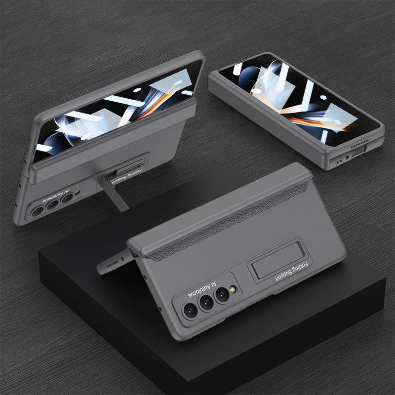 For Samsung Galaxy Z Fold4 GKK Integrated Magnetic Hinge Folding Phone Case(Grey) For Samsung Galaxy Z Fold4 GKK Integrated Magnetic Hinge Folding Phone Case(Grey)