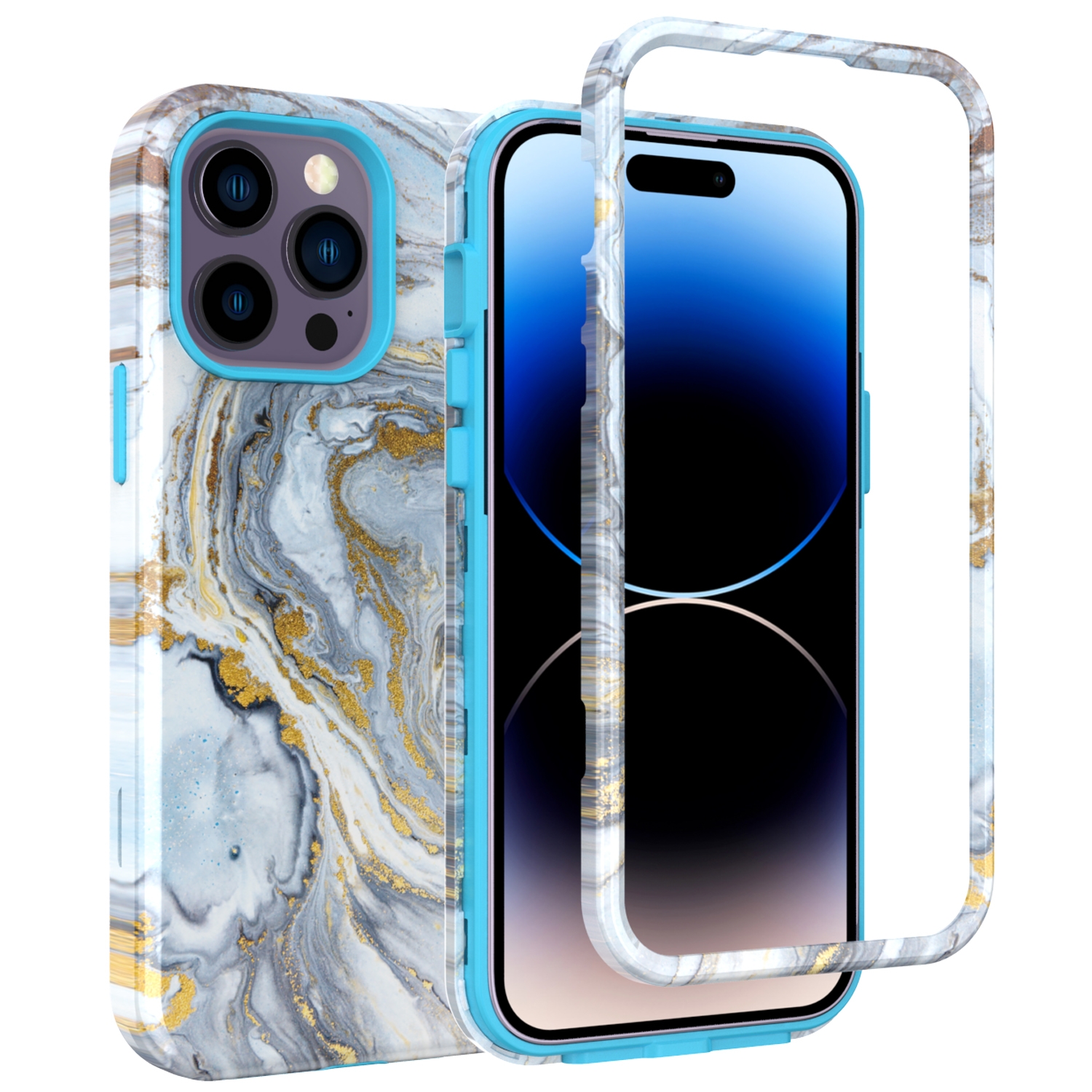 For iPhone 14 Pro Varnishing Water Stick TPU + Hard Plastic Phone Case(10022 Marble) For iPhone 14 Pro Varnishing Water Stick TPU + Hard Plastic Phone Case(10022 Marble)