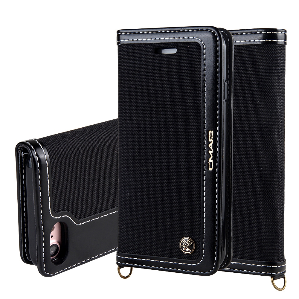 For iPhone SE 2022 / SE 2020 / 8 / 7 CMai2 Legend of Xingyue Series Denim Texture Horizontal Flip Leather Case with Holder & Card Slots & Photo Frame & Hand Strap(Black) For iPhone SE 2022 / SE 2020 / 8 / 7 CMai2 Legend of Xingyue Series Denim Texture Horizontal Flip Leather Case with Holder & Card Slots & Photo Frame & Hand Strap(Black)