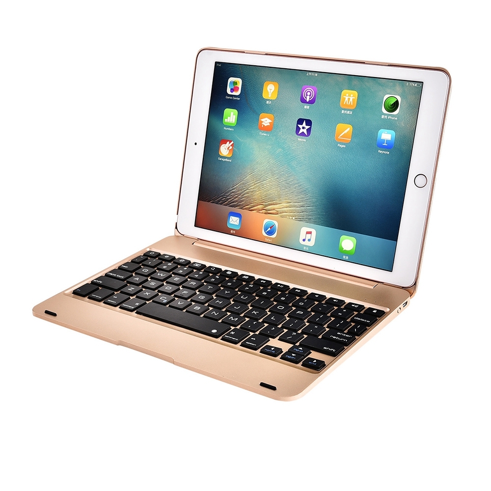 For iPad 9.7 inch Tablet Wireless Bluetooth Keyboard Case(Gold) For iPad 9.7 inch Tablet Wireless Bluetooth Keyboard Case(Gold)