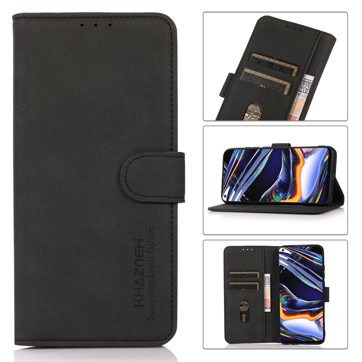 For Samsung Galaxy S23 KHAZNEH Matte Texture Leather Phone Case(Black) For Samsung Galaxy S23 KHAZNEH Matte Texture Leather Phone Case(Black)