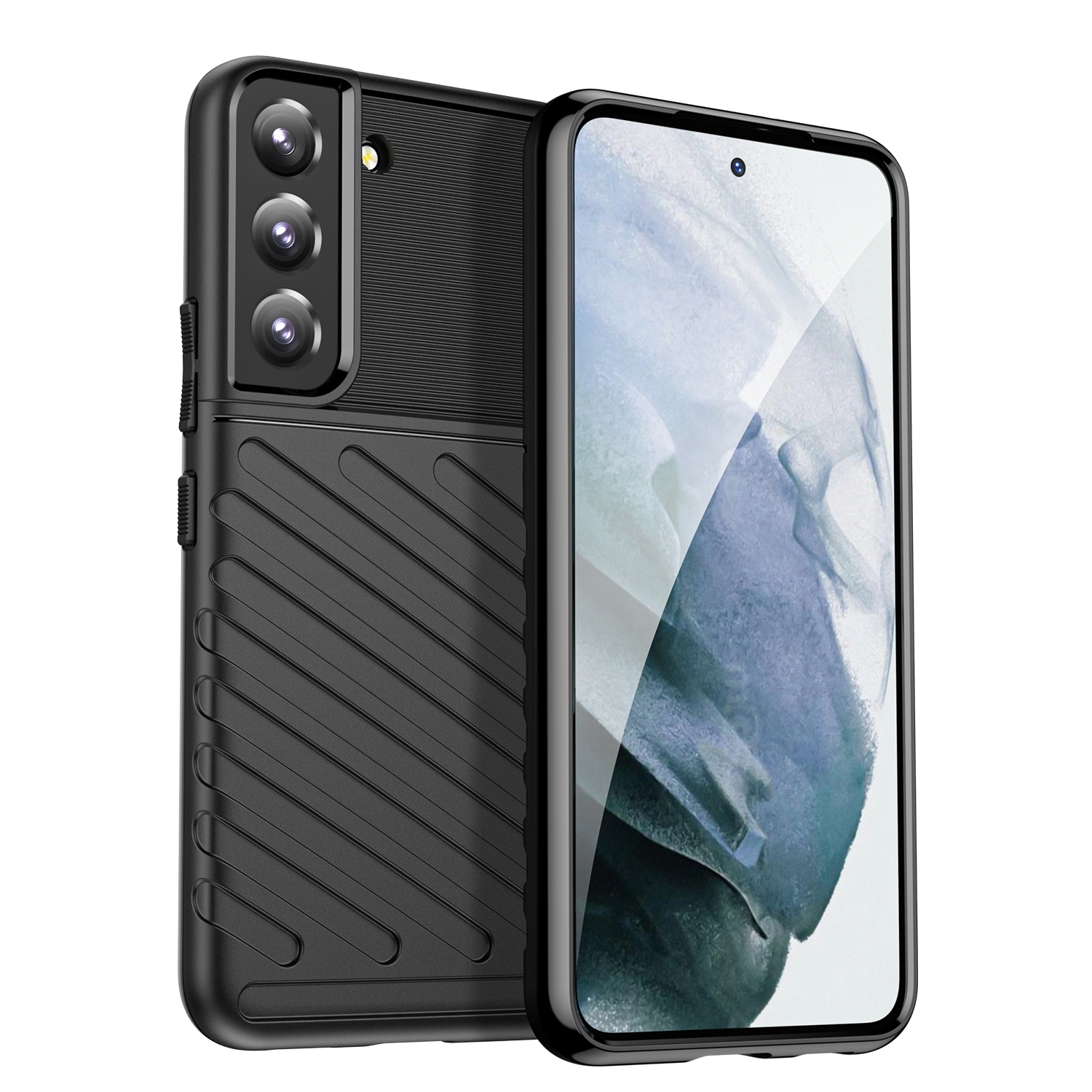 For Samsung Galaxy S23 5G Thunderbolt Shockproof TPU Phone Case(Black) For Samsung Galaxy S23 5G Thunderbolt Shockproof TPU Phone Case(Black)