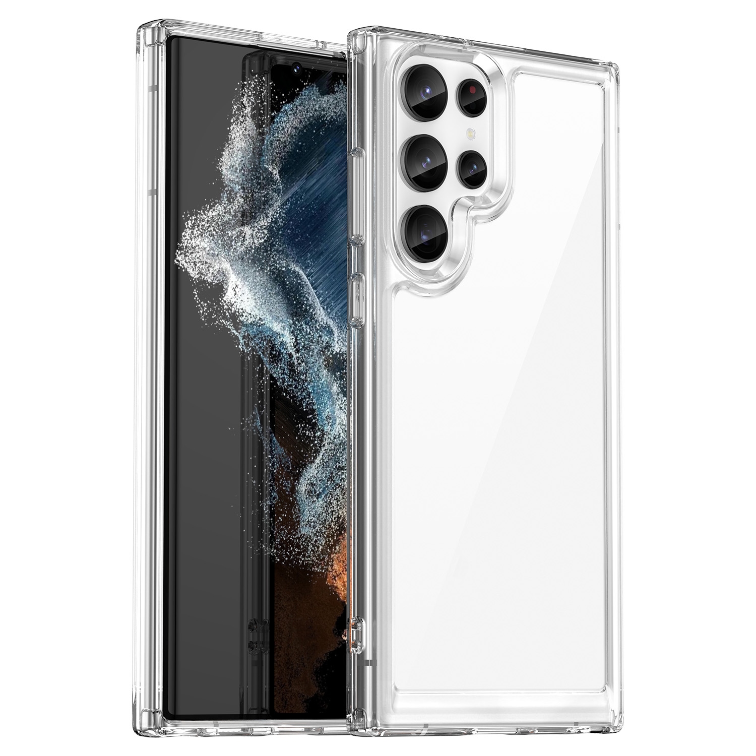 For Samsung Galaxy S23 Ultra 5G Colorful Series Acrylic + TPU Phone Case(Transparent) For Samsung Galaxy S23 Ultra 5G Colorful Series Acrylic + TPU Phone Case(Transparent)