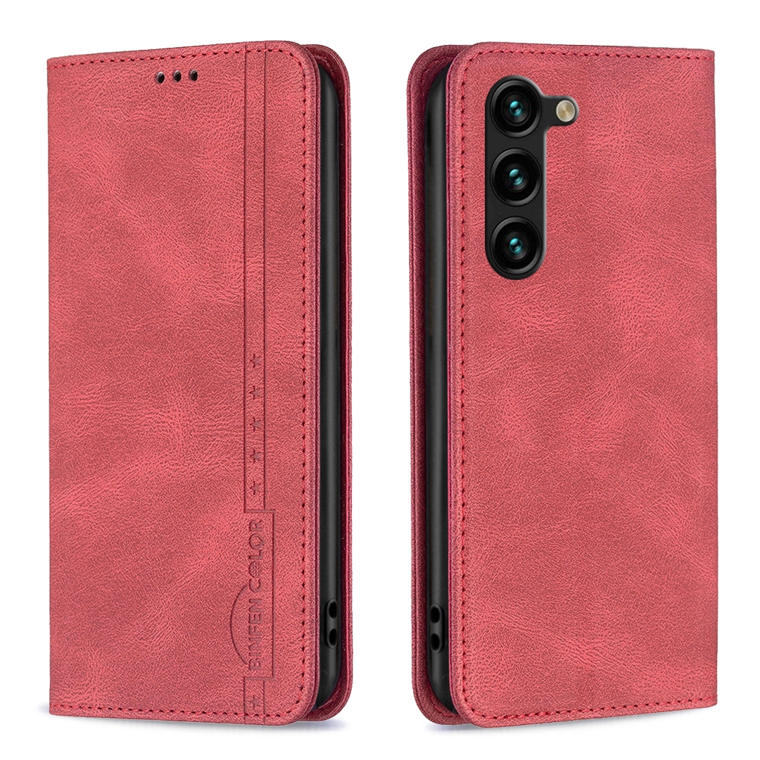 For Samsung Galaxy S23+ 5G Magnetic RFID Blocking Anti-Theft Leather Phone Case(Red) For Samsung Galaxy S23+ 5G Magnetic RFID Blocking Anti-Theft Leather Phone Case(Red)