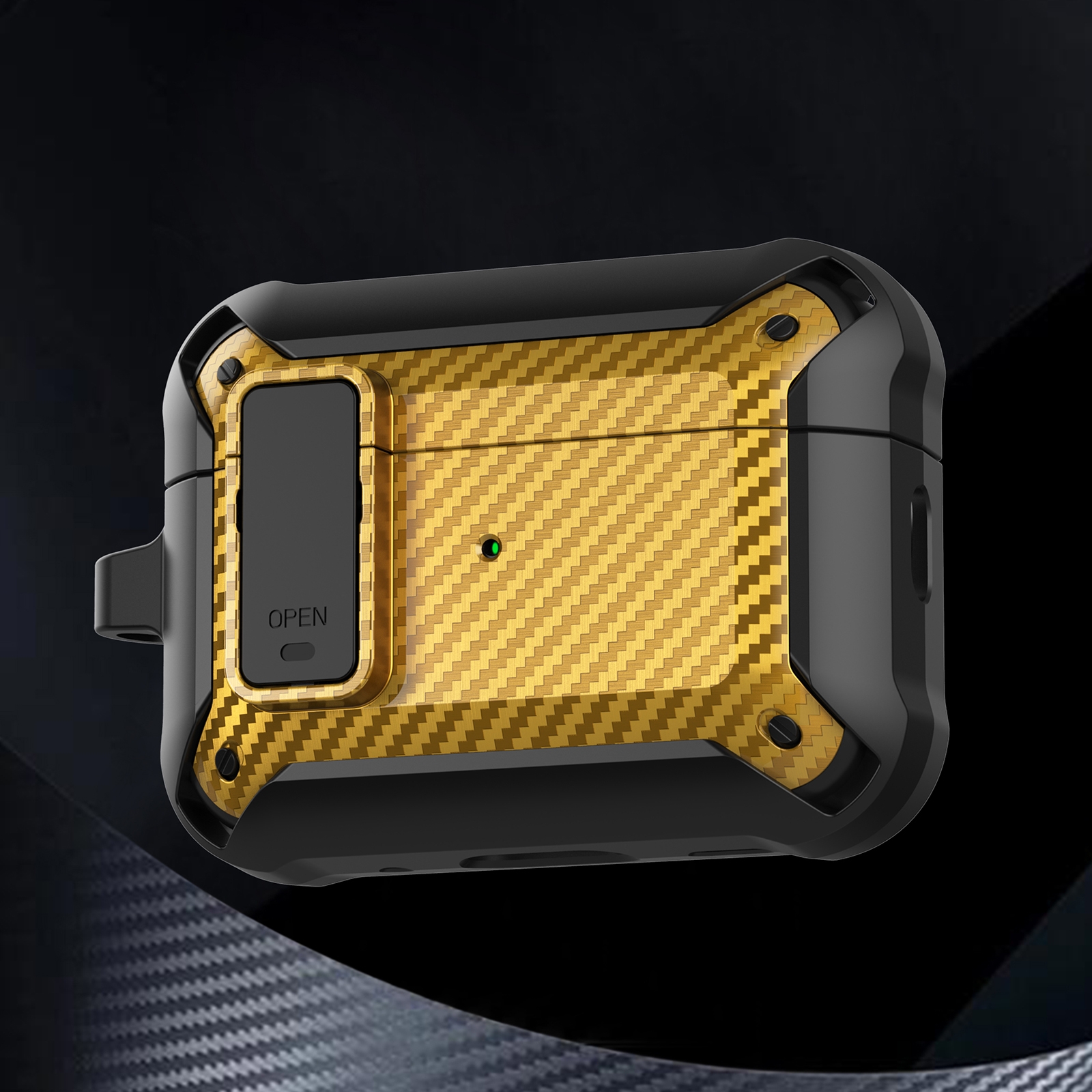 For AirPods Pro 2 Bumblebee Carbon Fiber Earphone Protective Case(Black Yellow) For AirPods Pro 2 Bumblebee Carbon Fiber Earphone Protective Case(Black Yellow)