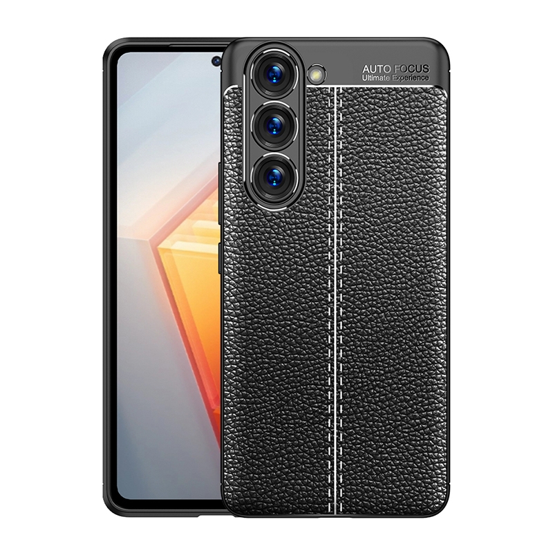For Samsung Galaxy S23+ 5G Litchi Texture Shockproof TPU Phone Case(Black) For Samsung Galaxy S23+ 5G Litchi Texture Shockproof TPU Phone Case(Black)