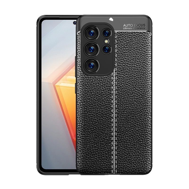 For Samsung Galaxy S23 Ultra 5G Litchi Texture Shockproof TPU Phone Case(Black) For Samsung Galaxy S23 Ultra 5G Litchi Texture Shockproof TPU Phone Case(Black)