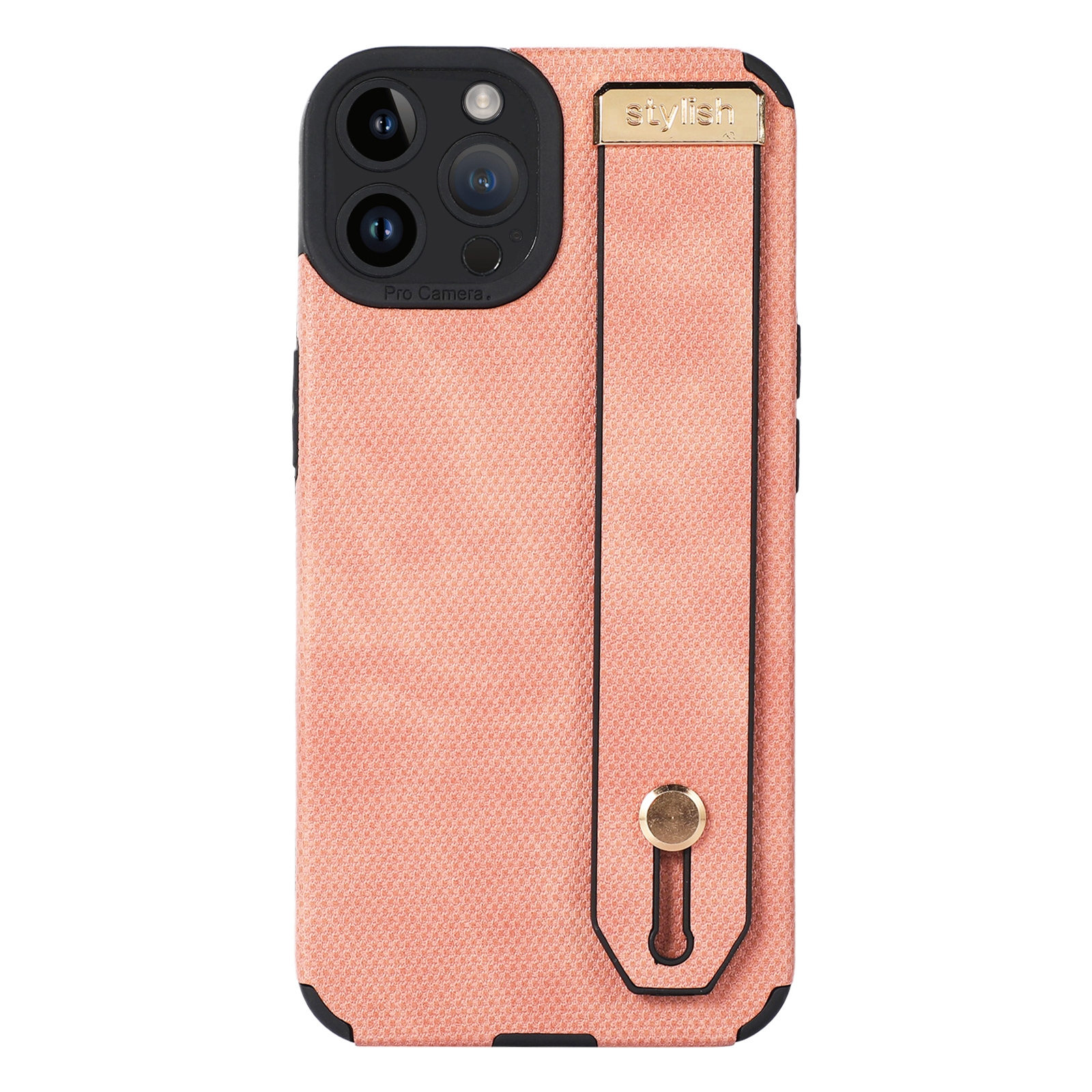 For iPhone 12 Pro Max Wrist Strap TPU Leather Phone Case(Pink) For iPhone 12 Pro Max Wrist Strap TPU Leather Phone Case(Pink)