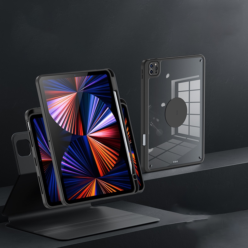 For iPad Pro 12.9 2022/2021/2020 Benks Split Magnetic Leather Case with Holder(Black) For iPad Pro 12.9 2022/2021/2020 Benks Split Magnetic Leather Case with Holder(Black)