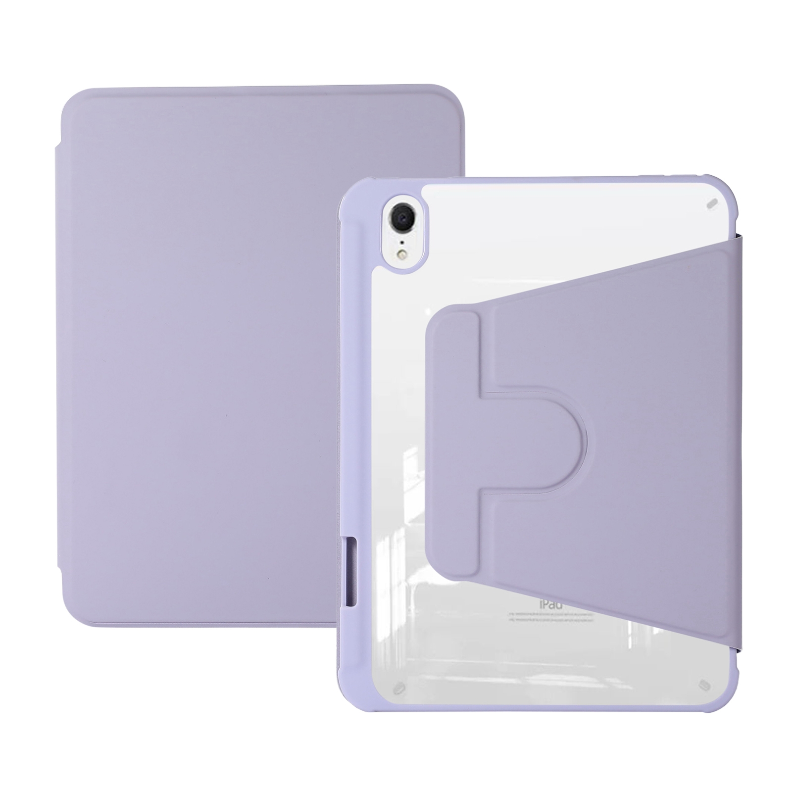 For iPad mini 2024 / mini 6 Acrylic Rotatable Holder Tablet Leather Case(Purple) For iPad mini 2024 / mini 6 Acrylic Rotatable Holder Tablet Leather Case(Purple)