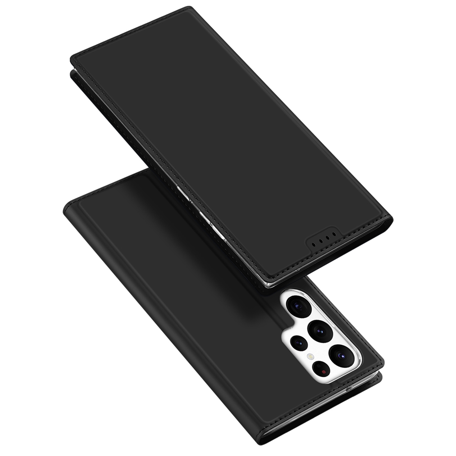 For Samsung Galaxy S23 Ultra 5G DUX DUCIS Skin Pro Series Flip Leather Phone Case(Black)