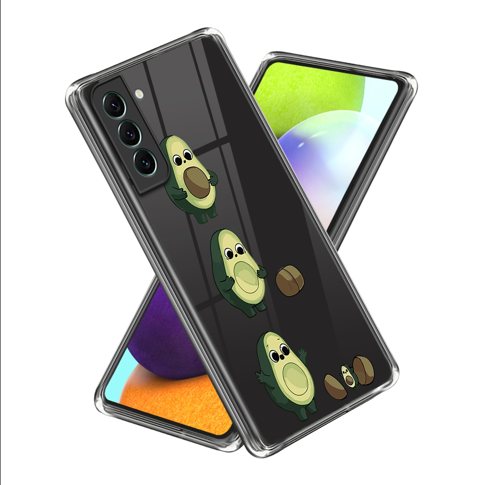 For Samsung Galaxy S23+ 5G Colored Drawing Clear TPU Phone Protective Case(Avocado) For Samsung Galaxy S23+ 5G Colored Drawing Clear TPU Phone Protective Case(Avocado)