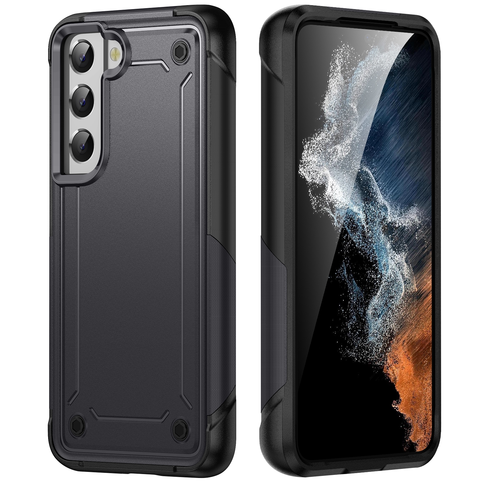 For Samsung Galaxy S21 5G 2 in 1 Soft TPU Hard PC Phone Case(Grey) For Samsung Galaxy S21 5G 2 in 1 Soft TPU Hard PC Phone Case(Grey)