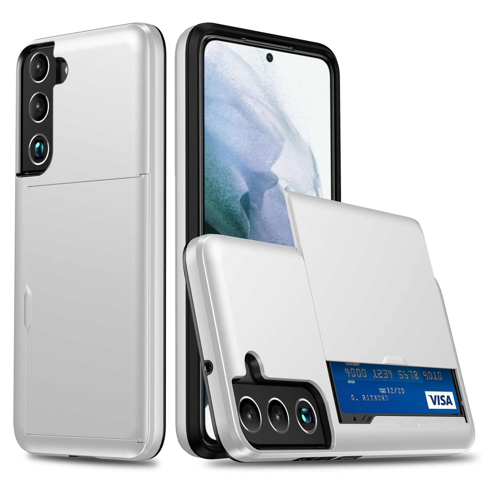 For Samsung Galaxy S23+ 5G Shockproof Armor Phone Case with Card Slot(White) For Samsung Galaxy S23+ 5G Shockproof Armor Phone Case with Card Slot(White)