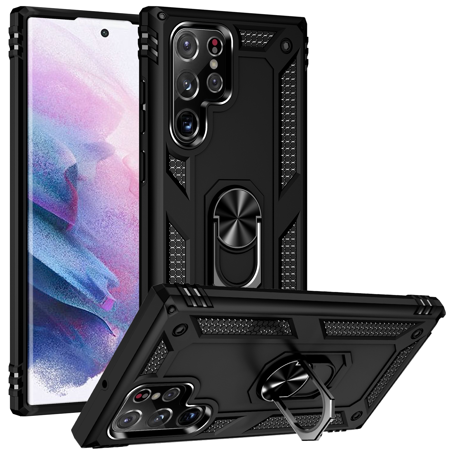 For Samsung Galaxy S23 Ultra 5G Shockproof TPU + PC Phone Case(Black) For Samsung Galaxy S23 Ultra 5G Shockproof TPU + PC Phone Case(Black)