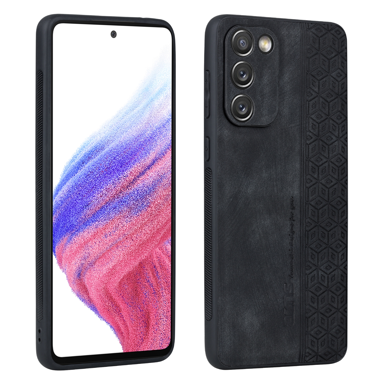 For Samsung Galaxy S20 FE / S20 Lite AZNS 3D Embossed Skin Feel Phone Case(Black) For Samsung Galaxy S20 FE / S20 Lite AZNS 3D Embossed Skin Feel Phone Case(Black)
