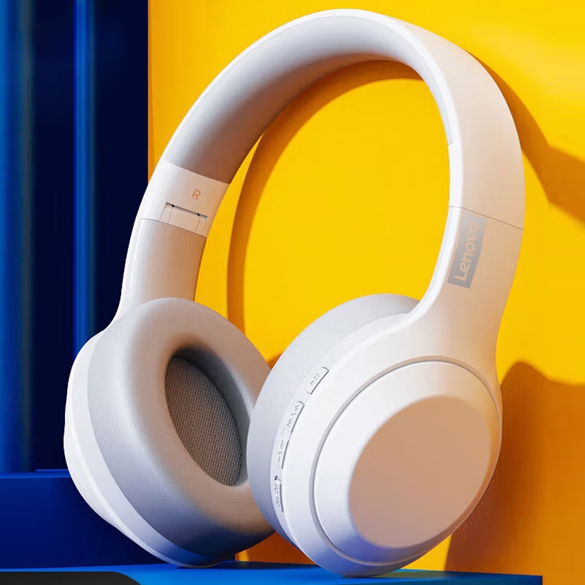 Lenovo TH10 Wireless Bluetooth Gaming Bass Music Sports Noise-cancelling Headphone(White) Lenovo TH10 Wireless Bluetooth Gaming Bass Music Sports Noise-cancelling Headphone(White)