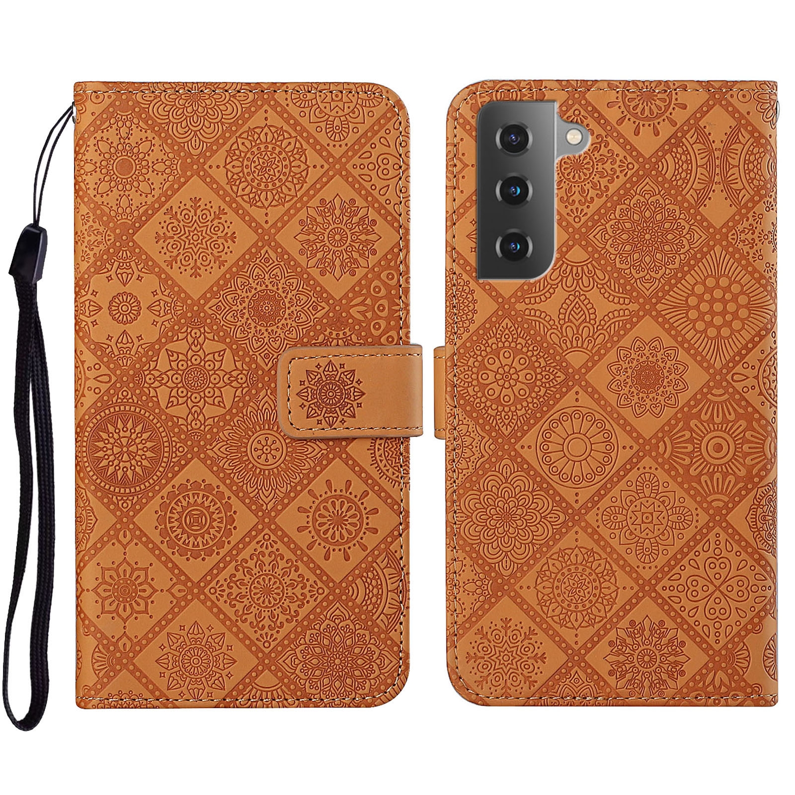 For Samsung Galaxy S23+ 5G Ethnic Style Embossed Pattern Leather Phone Case(Brown) For Samsung Galaxy S23+ 5G Ethnic Style Embossed Pattern Leather Phone Case(Brown)