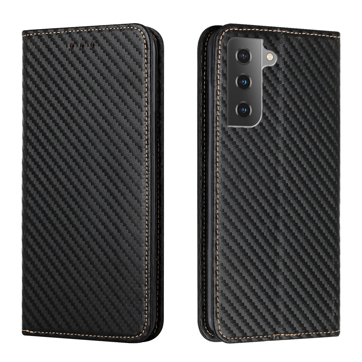 For Samsung Galaxy S23+ 5G Carbon Fiber Texture Magnetic Flip Leather Phone Case(Black) For Samsung Galaxy S23+ 5G Carbon Fiber Texture Magnetic Flip Leather Phone Case(Black)