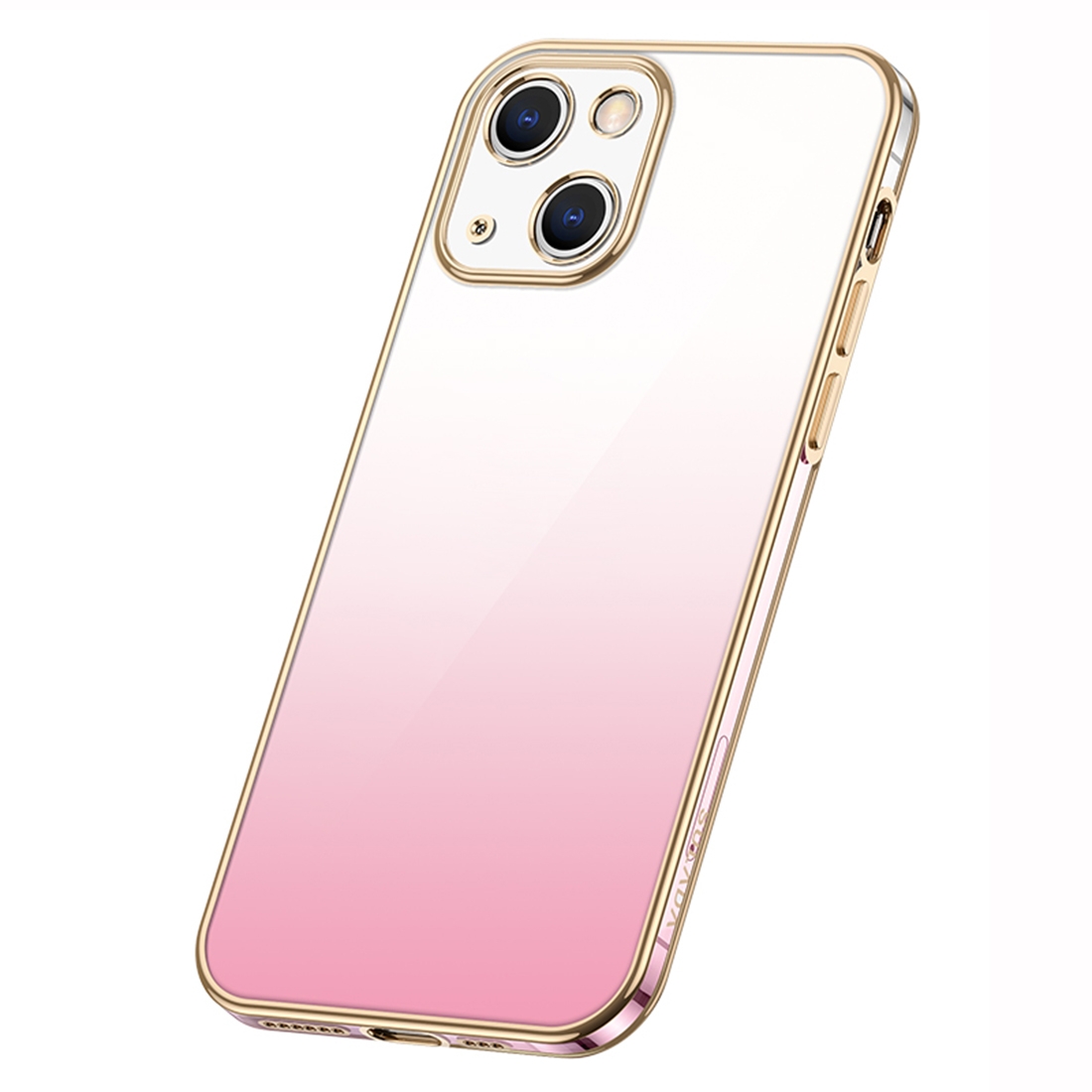 For iPhone 14 SULADA Iridescence Series Plating Transparent Gradient Phone Case(Pink) For iPhone 14 SULADA Iridescence Series Plating Transparent Gradient Phone Case(Pink)