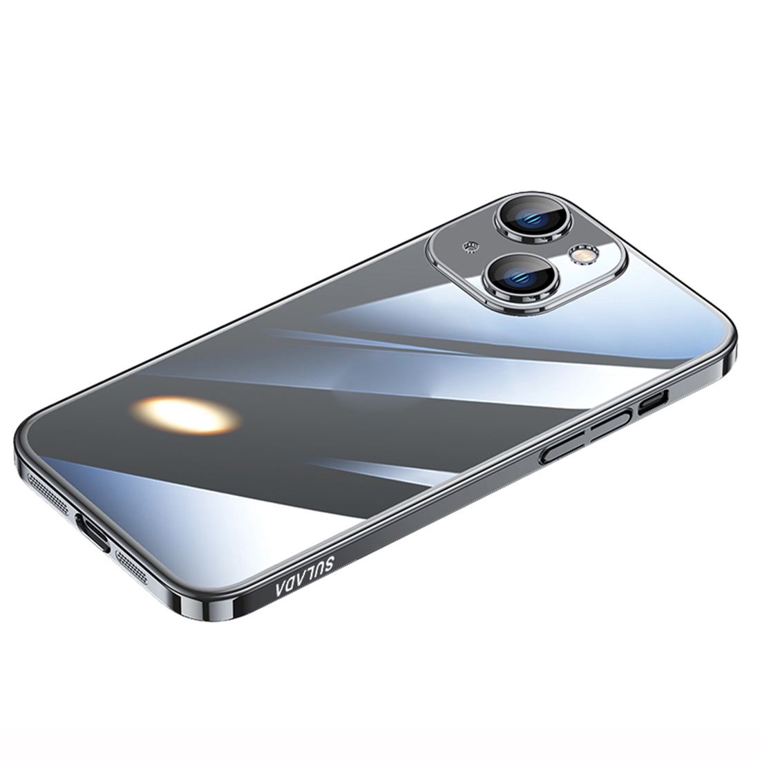 For iPhone 14 SULADA Hard PC Shockproof Phone Case(Black)