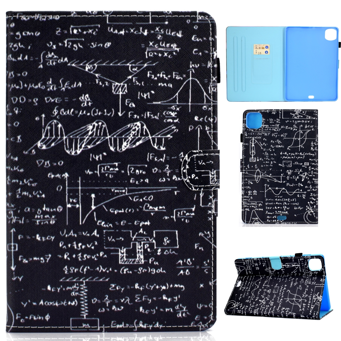 For iPad Pro 11 (2020) Sewing Thread Horizontal Painted Flat Leather Tablet Case with Sleep Function & Pen Cover & Anti Skid Strip & Card Slot & Holder(Equation) For iPad Pro 11 (2020) Sewing Thread Horizontal Painted Flat Leather Tablet Case with Sleep Function & Pen Cover & Anti Skid Strip & Card Slot & Holder(Equation)