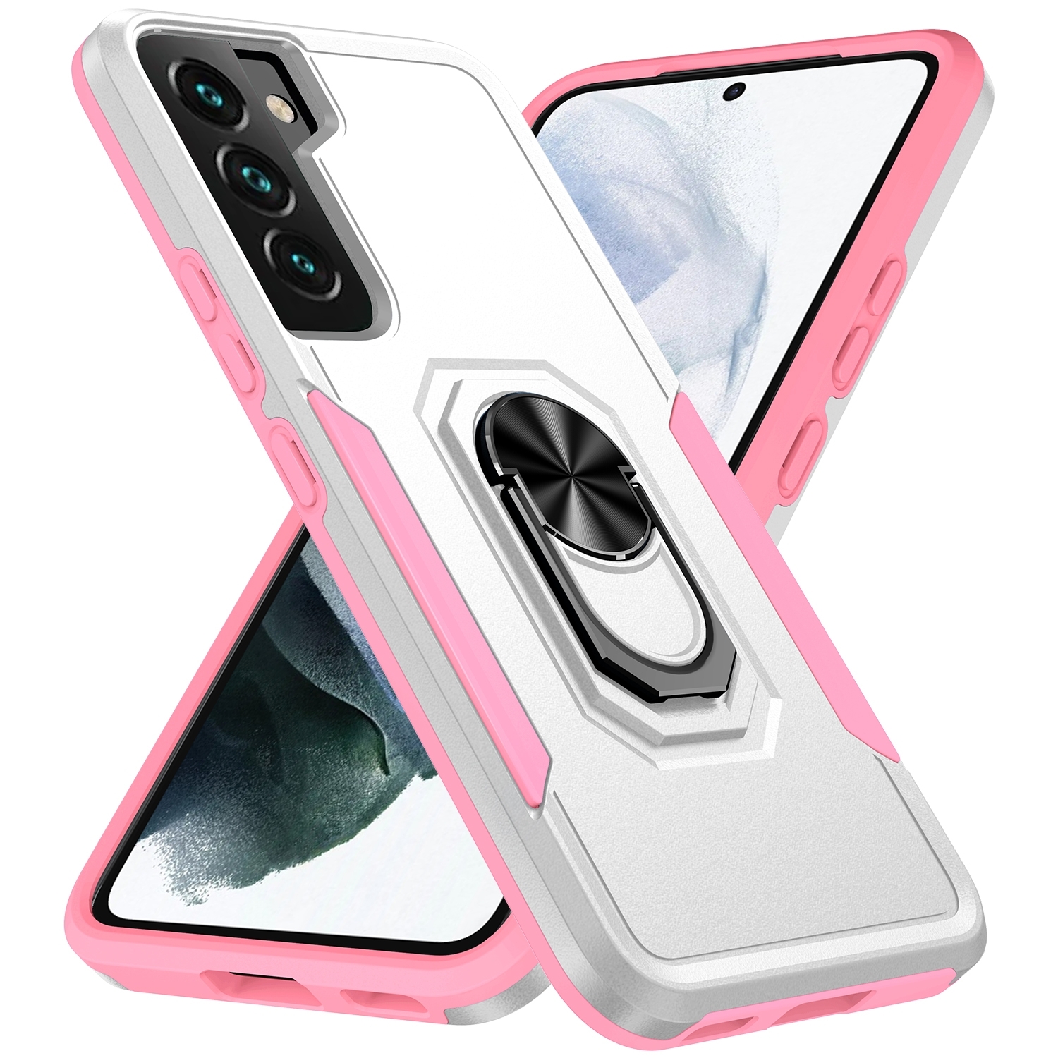 For Samsung Galaxy S23 5G Pioneer Armor PC + TPU Holder Phone Case(White) For Samsung Galaxy S23 5G Pioneer Armor PC + TPU Holder Phone Case(White)