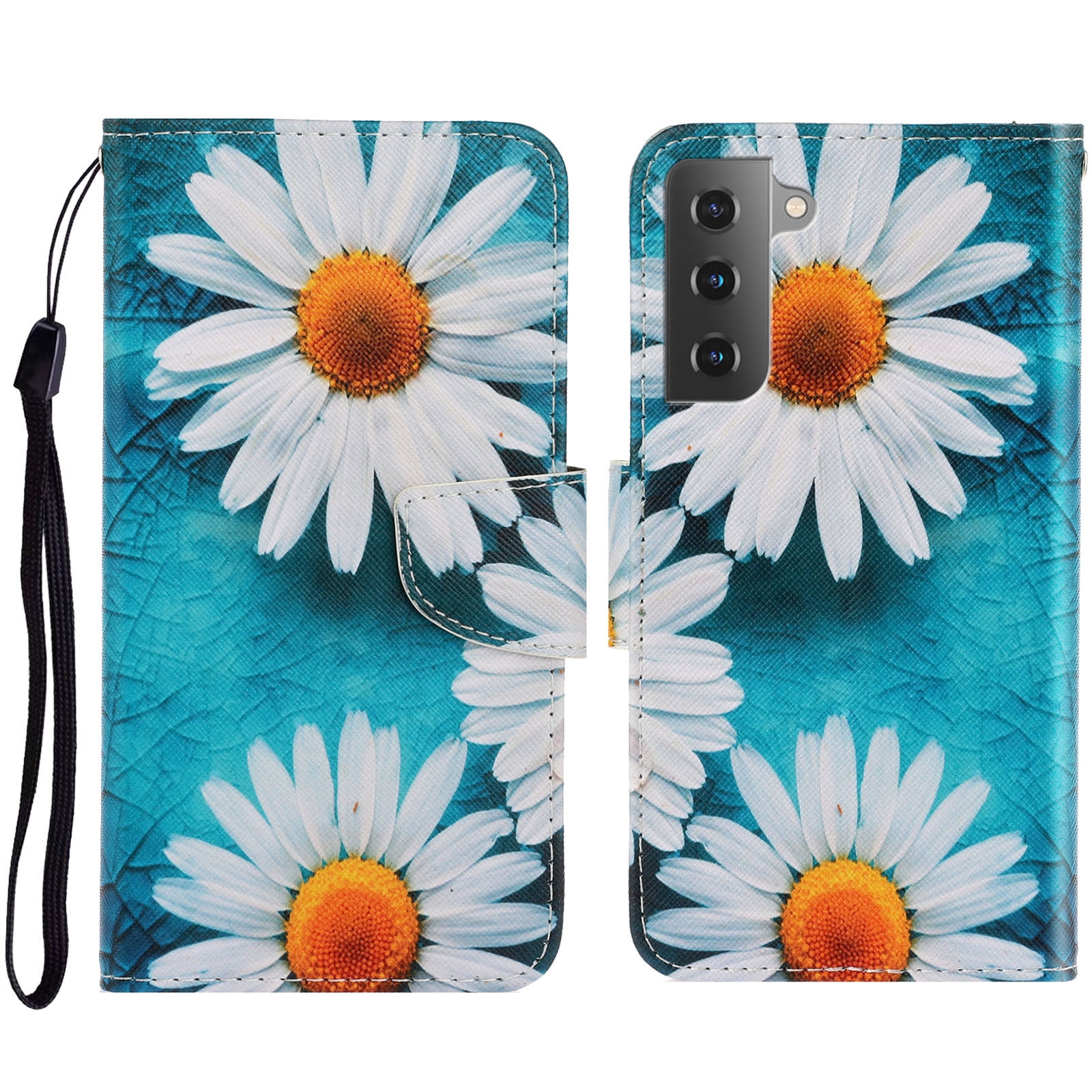 For Samsung Galaxy S23+ 5G Colored Drawing Pattern Leather Phone Case(Daisy) For Samsung Galaxy S23+ 5G Colored Drawing Pattern Leather Phone Case(Daisy)
