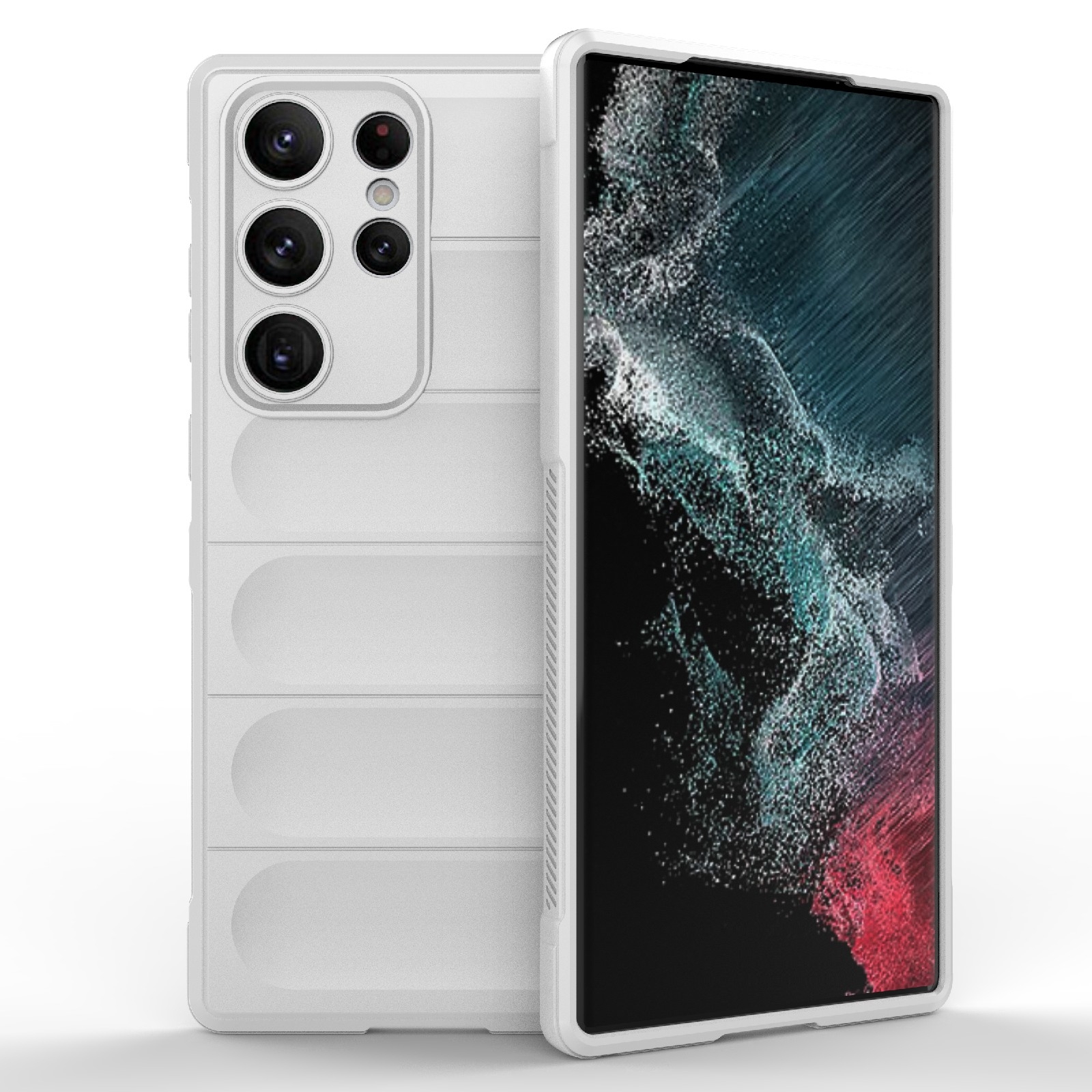 For Samsung Galaxy S23 Ultra 5G Magic Shield TPU + Flannel Phone Case(White) For Samsung Galaxy S23 Ultra 5G Magic Shield TPU + Flannel Phone Case(White)