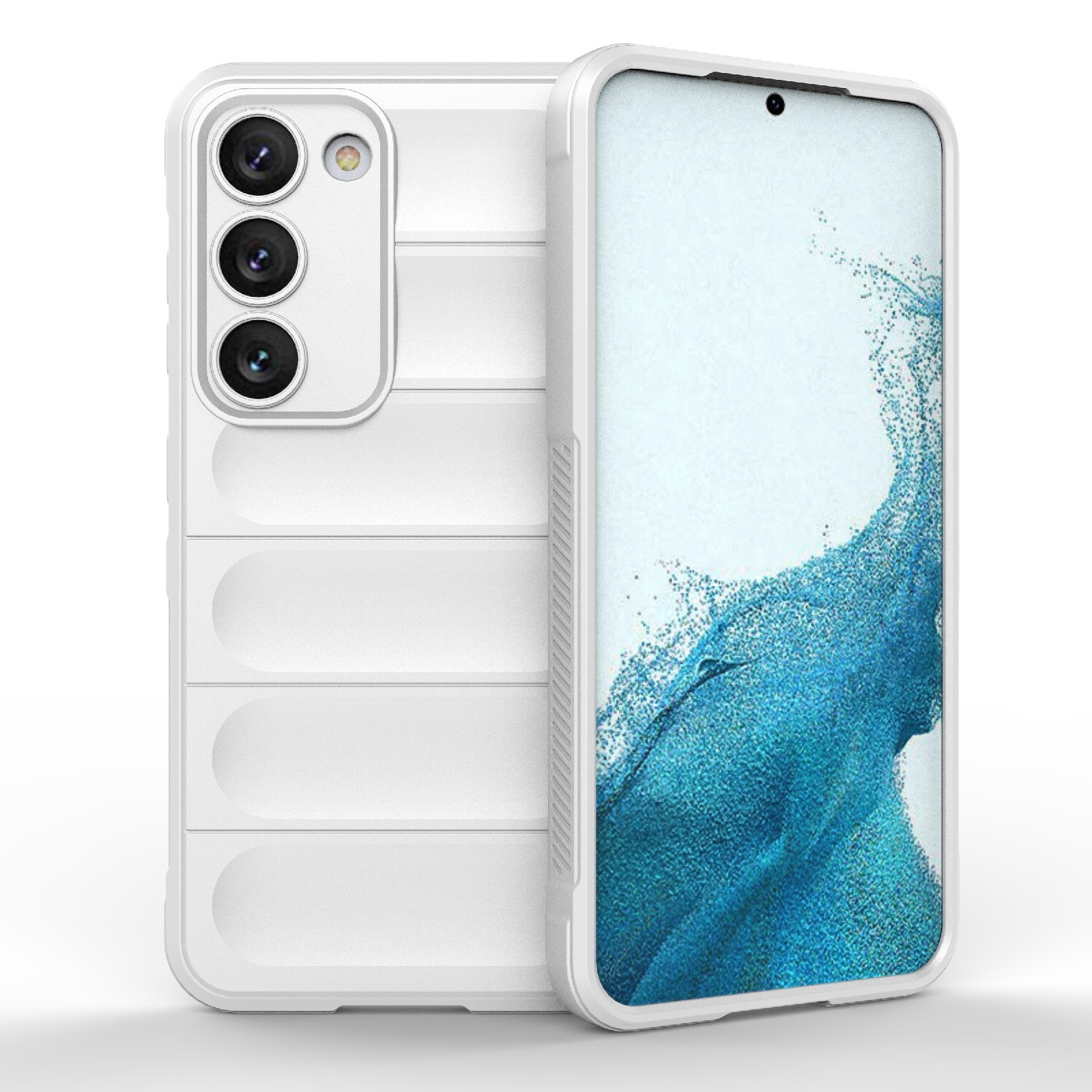 For Samsung Galaxy S23 5G Magic Shield TPU + Flannel Phone Case(White) For Samsung Galaxy S23 5G Magic Shield TPU + Flannel Phone Case(White)