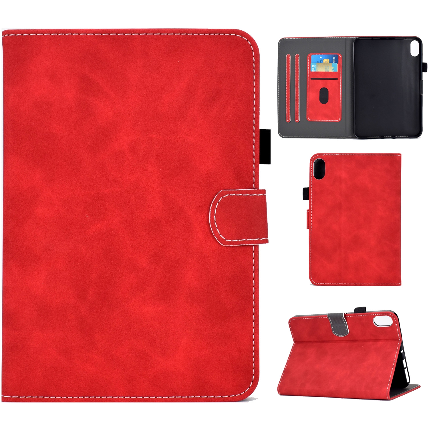 For iPad 10th Gen 10.9 2022 Cowhide Texture Tablet Leather Smart Case(Red) For iPad 10th Gen 10.9 2022 Cowhide Texture Tablet Leather Smart Case(Red)