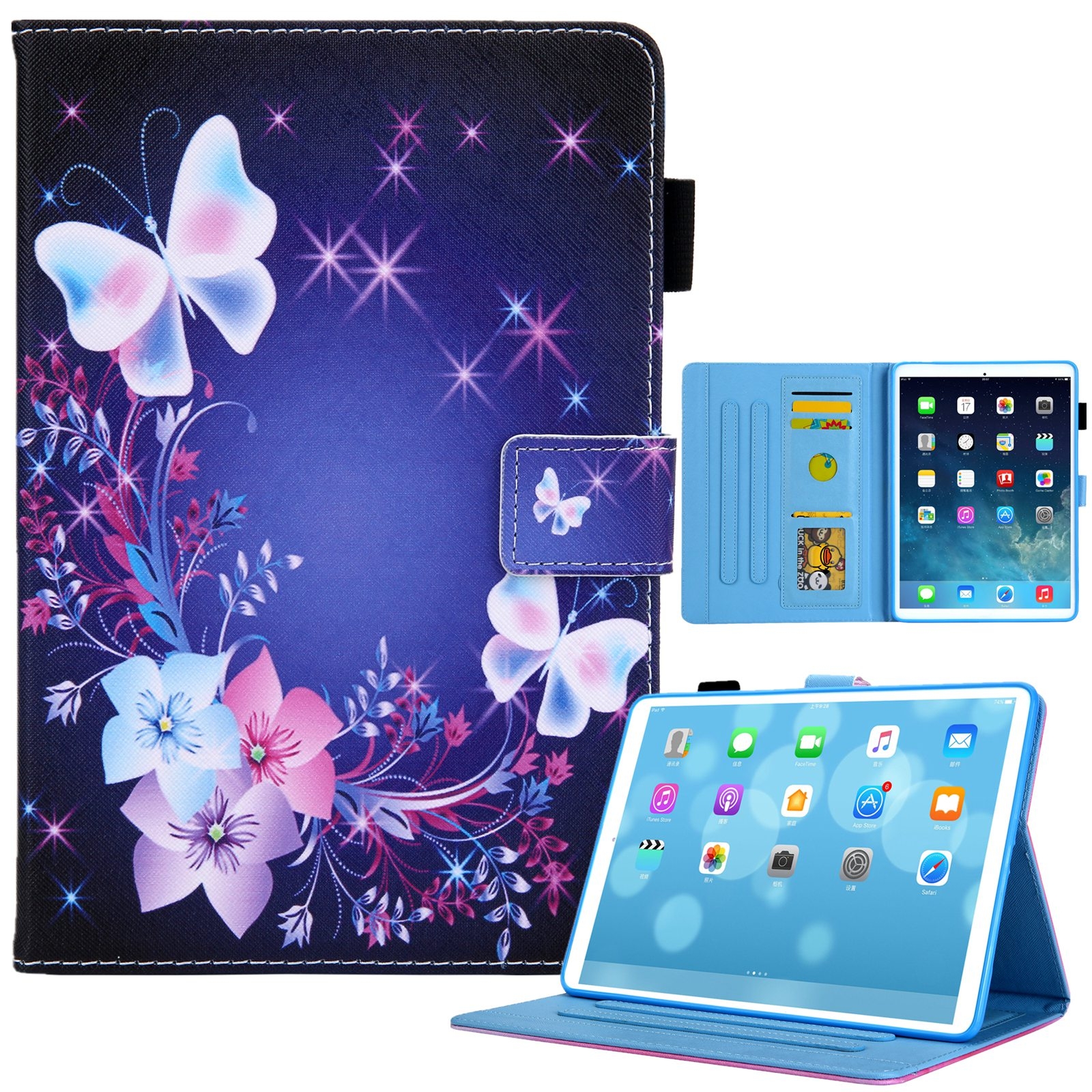 For iPad 10th Gen 10.9 2022 Colored Drawing Leather Smart Tablet Case(Dual Colorful Butterflies) For iPad 10th Gen 10.9 2022 Colored Drawing Leather Smart Tablet Case(Dual Colorful Butterflies)