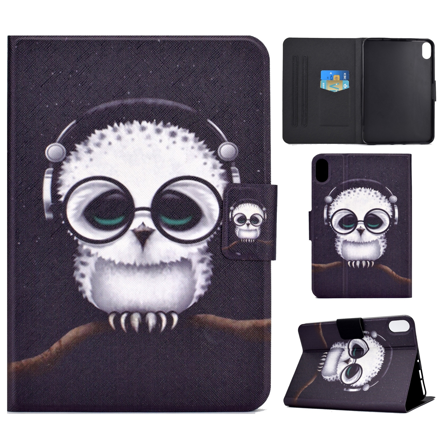 For iPad 10th Gen 10.9 2022 Electric Pressed Colored Drawing Smart Leather Tablet Case(Spectacled Cat) For iPad 10th Gen 10.9 2022 Electric Pressed Colored Drawing Smart Leather Tablet Case(Spectacled Cat)