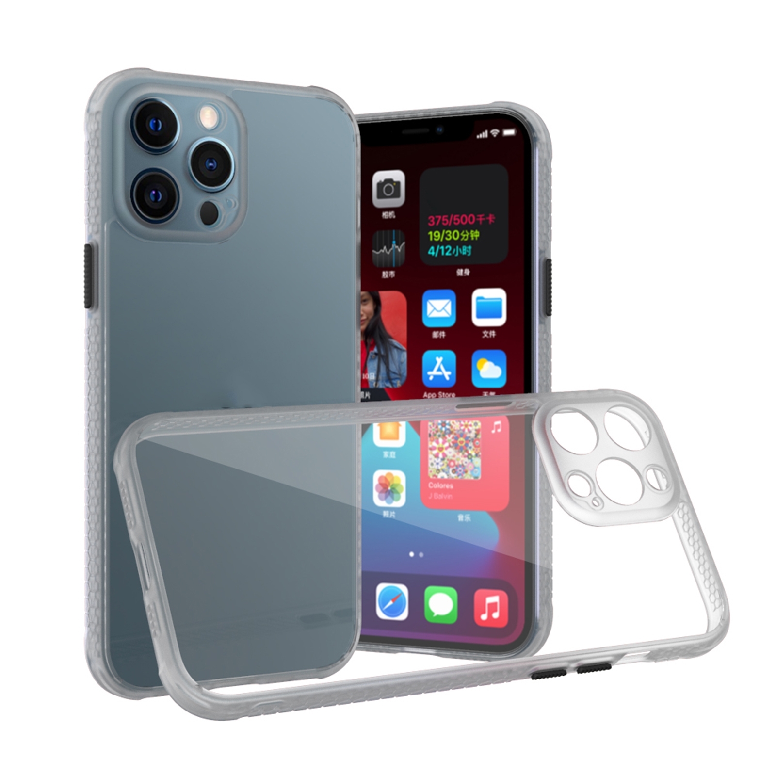 For iPhone 14 Tires Texture Acrylic + TPU Phone Case(Transparent) For iPhone 14 Tires Texture Acrylic + TPU Phone Case(Transparent)