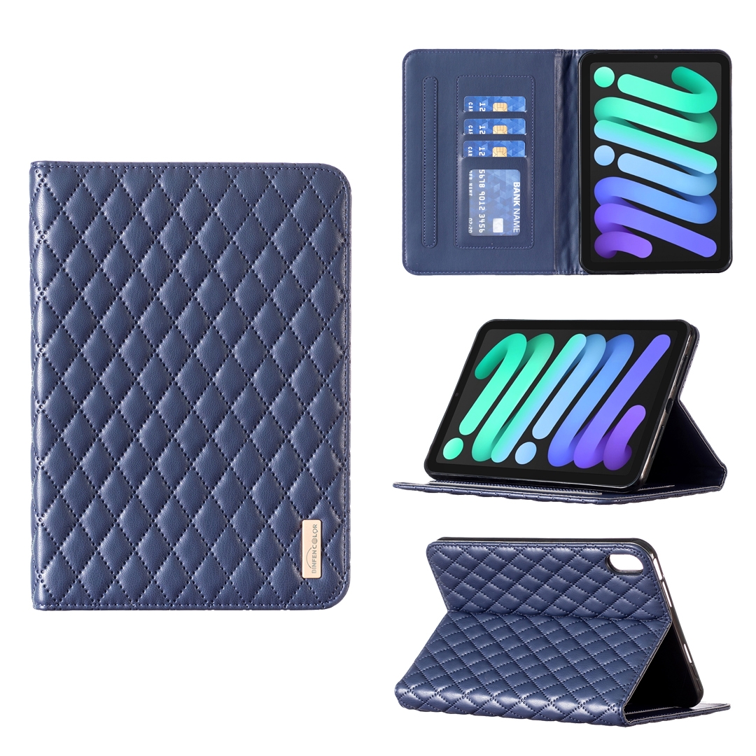 For iPad mini 6 / mini 2024 Elegant Rhombic Texture Horizontal Flip Leather Tablet Case(Blue) For iPad mini 6 / mini 2024 Elegant Rhombic Texture Horizontal Flip Leather Tablet Case(Blue)