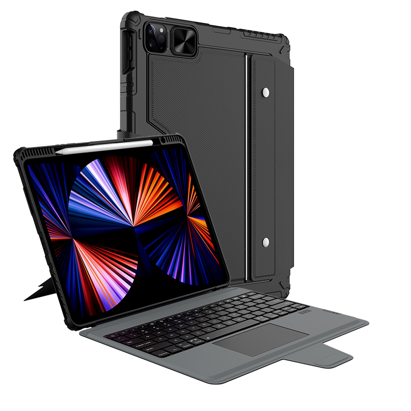 For iPad Pro 12.9 2020 / 2021 Nillkin Bumper Combo Keyboard Case For iPad Pro 12.9 2020 / 2021 Nillkin Bumper Combo Keyboard Case