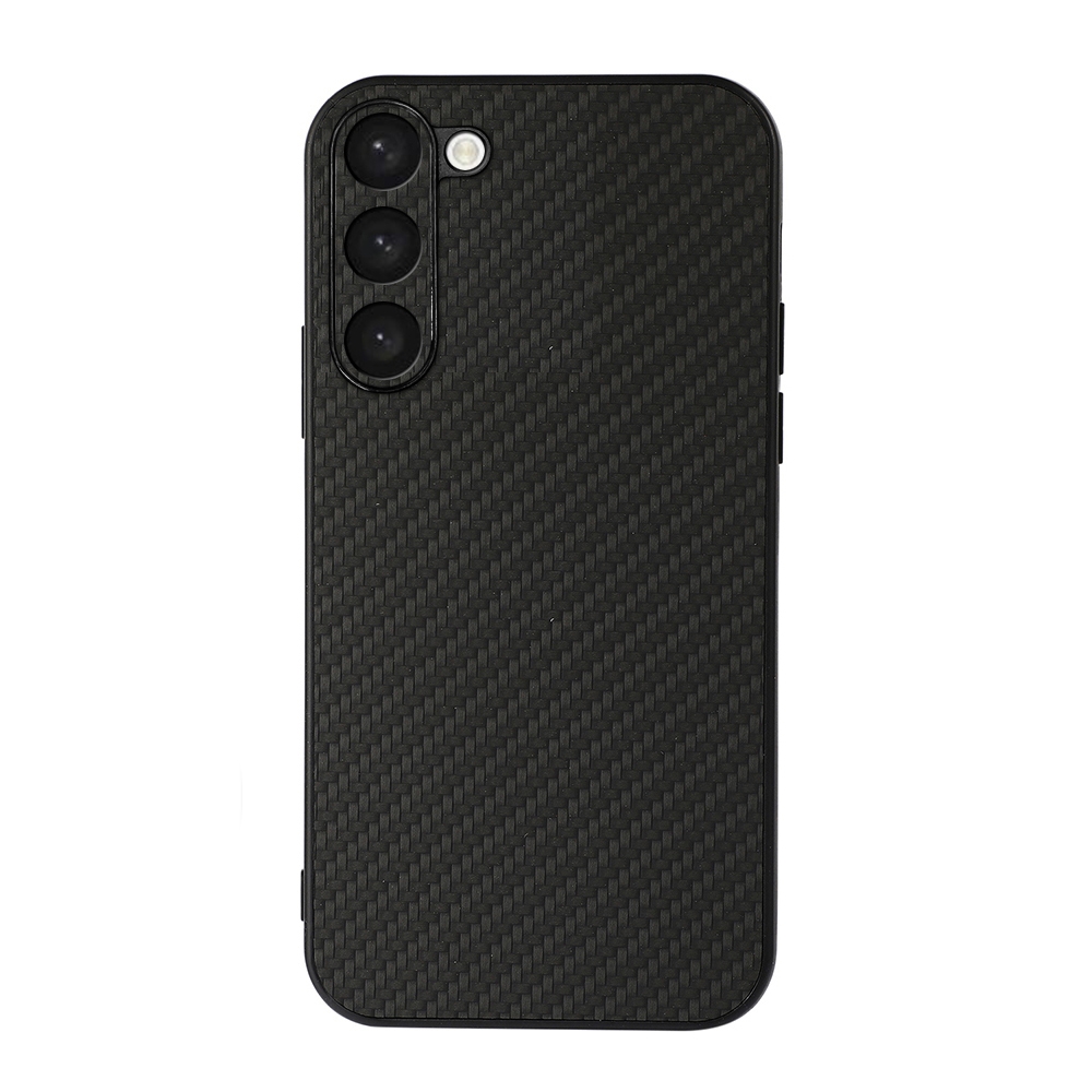 For Samsung Galaxy S23+ 5G Accurate Hole Carbon Fiber Texture PU Phone Case(Black) For Samsung Galaxy S23+ 5G Accurate Hole Carbon Fiber Texture PU Phone Case(Black)