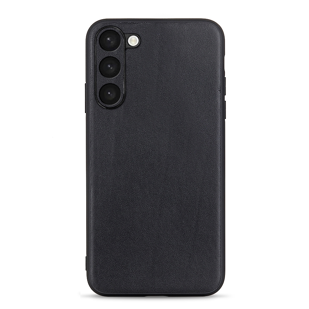 For Samsung Galaxy S23+ 5G Sheepskin Texture Genuine Leather Phone Case(Black) For Samsung Galaxy S23+ 5G Sheepskin Texture Genuine Leather Phone Case(Black)