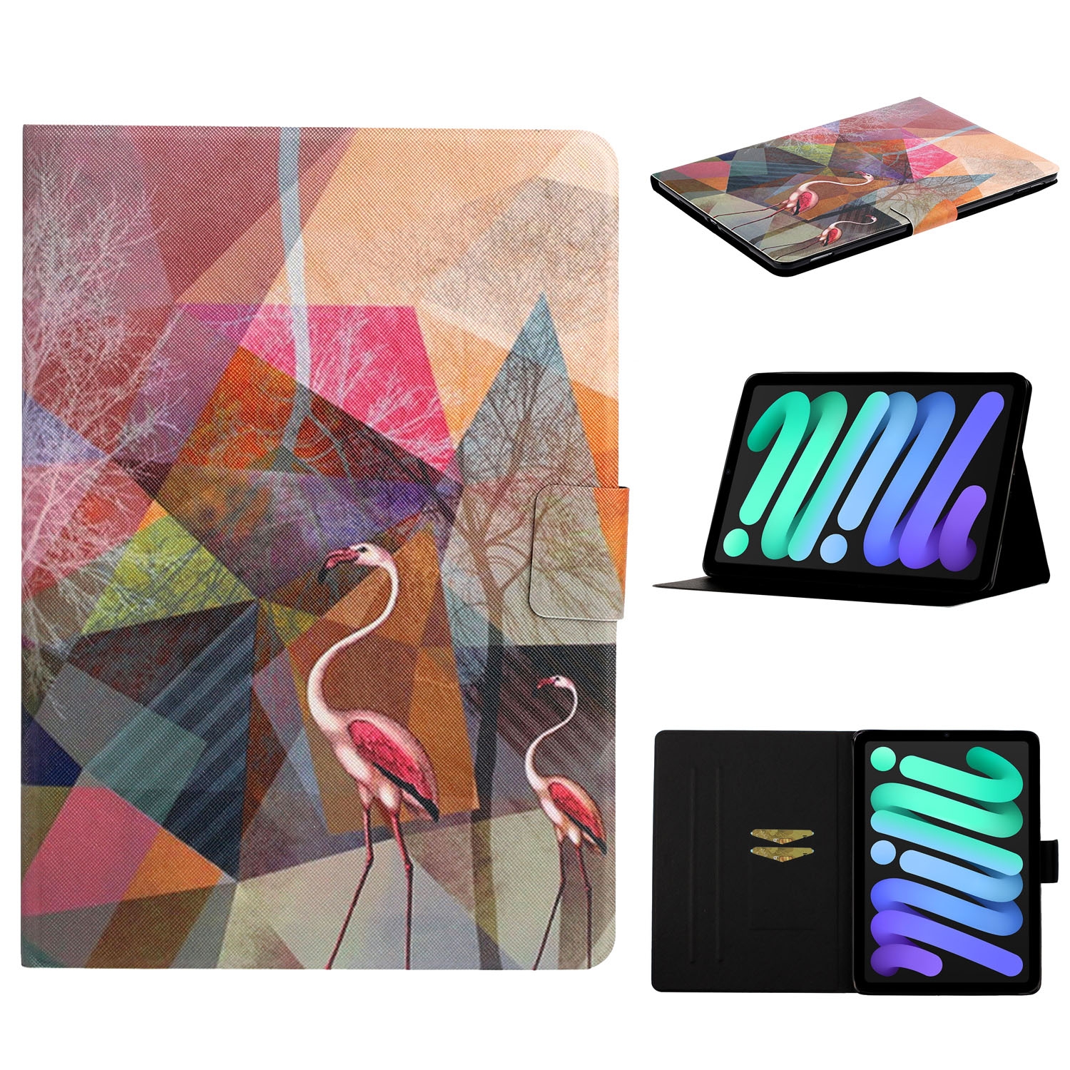 For iPad 10th Gen 10.9 2022 Colored Drawing Pattern Flip Leather Smart Tablet Case(Flamingo) For iPad 10th Gen 10.9 2022 Colored Drawing Pattern Flip Leather Smart Tablet Case(Flamingo)