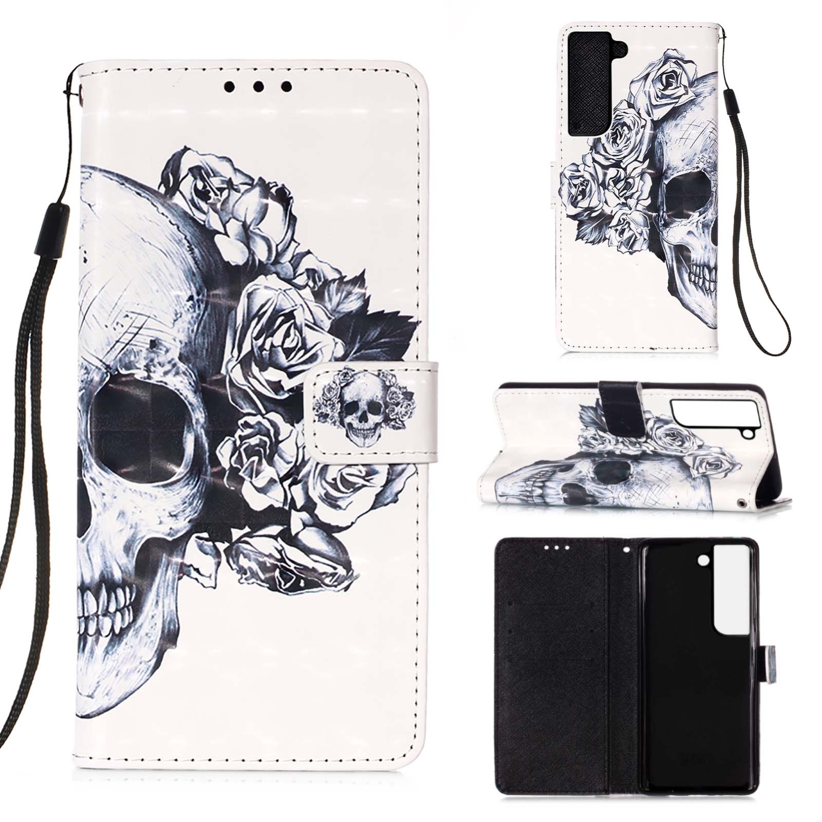 For Samsung Galaxy S23 5G 3D Painting Horizontal Flip Leather Phone Case(Skull) For Samsung Galaxy S23 5G 3D Painting Horizontal Flip Leather Phone Case(Skull)