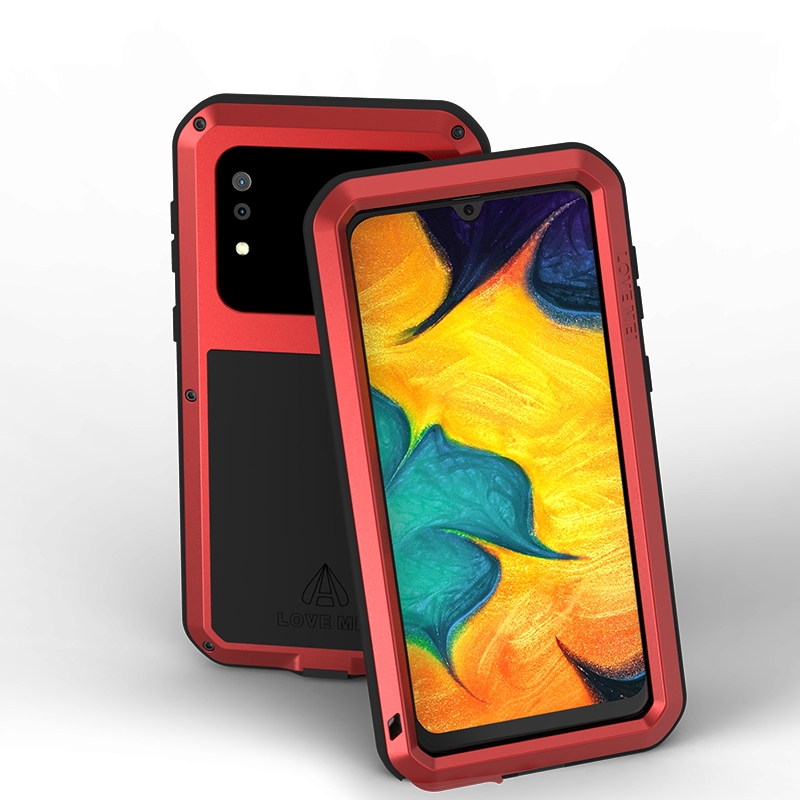 For Galaxy A30 LOVE MEI Metal Shockproof Waterproof Dustproof Protective Case(Red) For Galaxy A30 LOVE MEI Metal Shockproof Waterproof Dustproof Protective Case(Red)