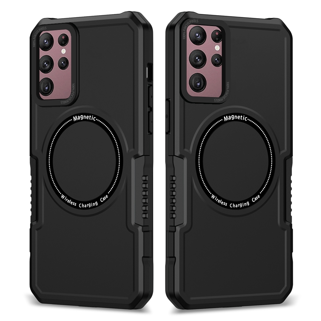 For Samsung Galaxy S22 Ultra 5G MagSafe Shockproof Armor Phone Case(Black) For Samsung Galaxy S22 Ultra 5G MagSafe Shockproof Armor Phone Case(Black)