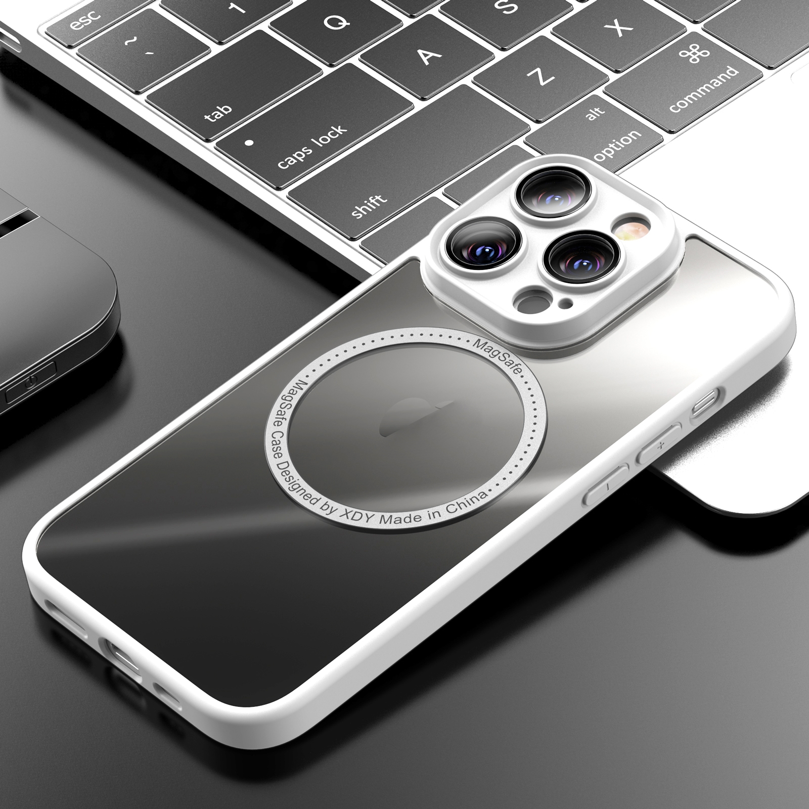 For iPhone 14 Pro Skyship TPU Soft Magsafe Phone Case(White) For iPhone 14 Pro Skyship TPU Soft Magsafe Phone Case(White)