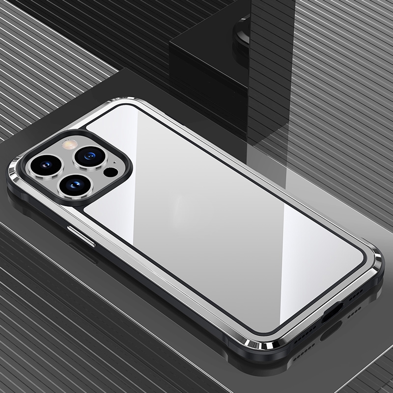 For iPhone 14 Pro Steel Armour Series Metal + PC Phone Case(Silver) For iPhone 14 Pro Steel Armour Series Metal + PC Phone Case(Silver)