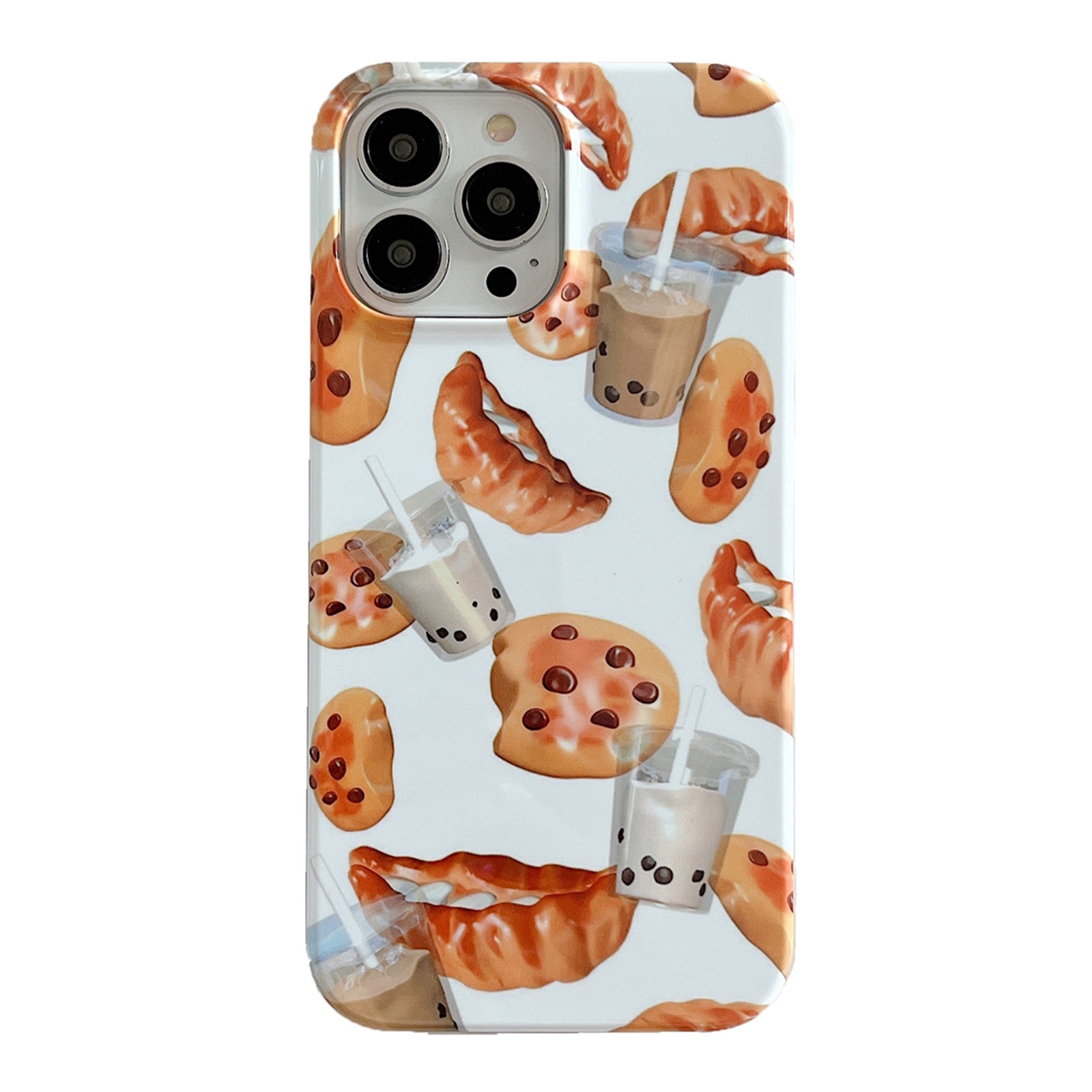 For iPhone 13 2 in 1 Detachable Painted Pattern Phone Case(Milk Tea Bread) For iPhone 13 2 in 1 Detachable Painted Pattern Phone Case(Milk Tea Bread)