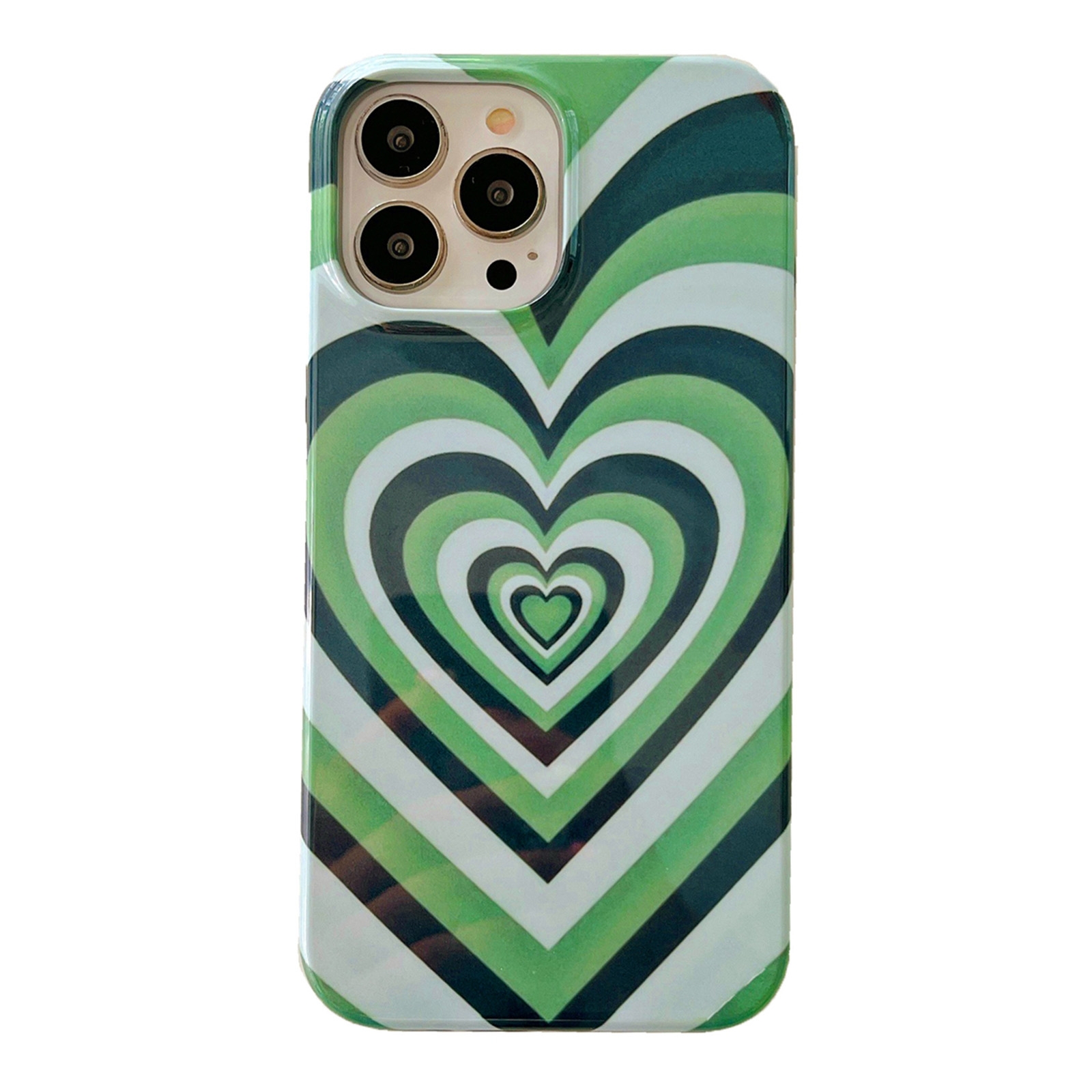 For iPhone 14 Pro 2 in 1 Detachable Love Pattern Phone Case(Green) For iPhone 14 Pro 2 in 1 Detachable Love Pattern Phone Case(Green)