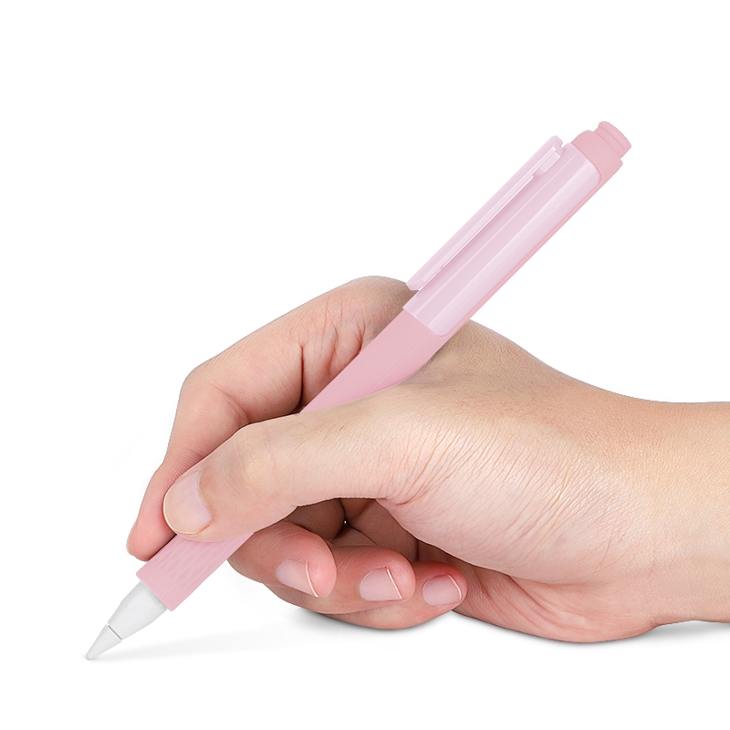 For Apple Pencil 2 Silicone Stylus Case with Two Nib Covers(Pink) For Apple Pencil 2 Silicone Stylus Case with Two Nib Covers(Pink)